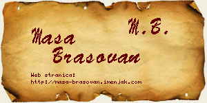 Maša Brašovan vizit kartica